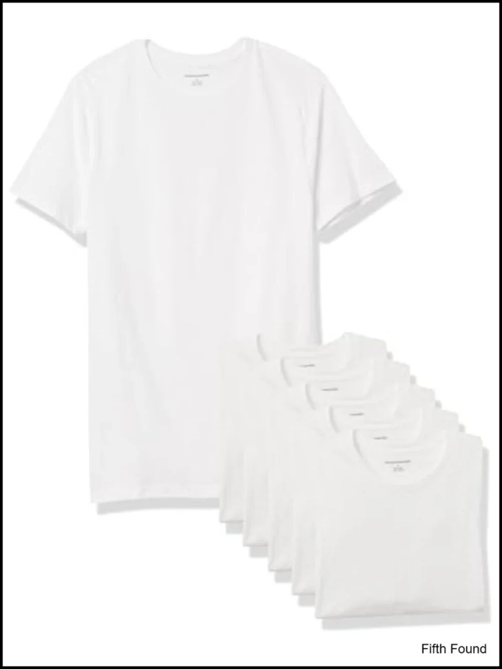 Slim Fit Cotton Spandex Crewneck Undershirts 6-Pack